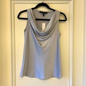 WHBM Silk Drape Neck Shell XXS-Gleam